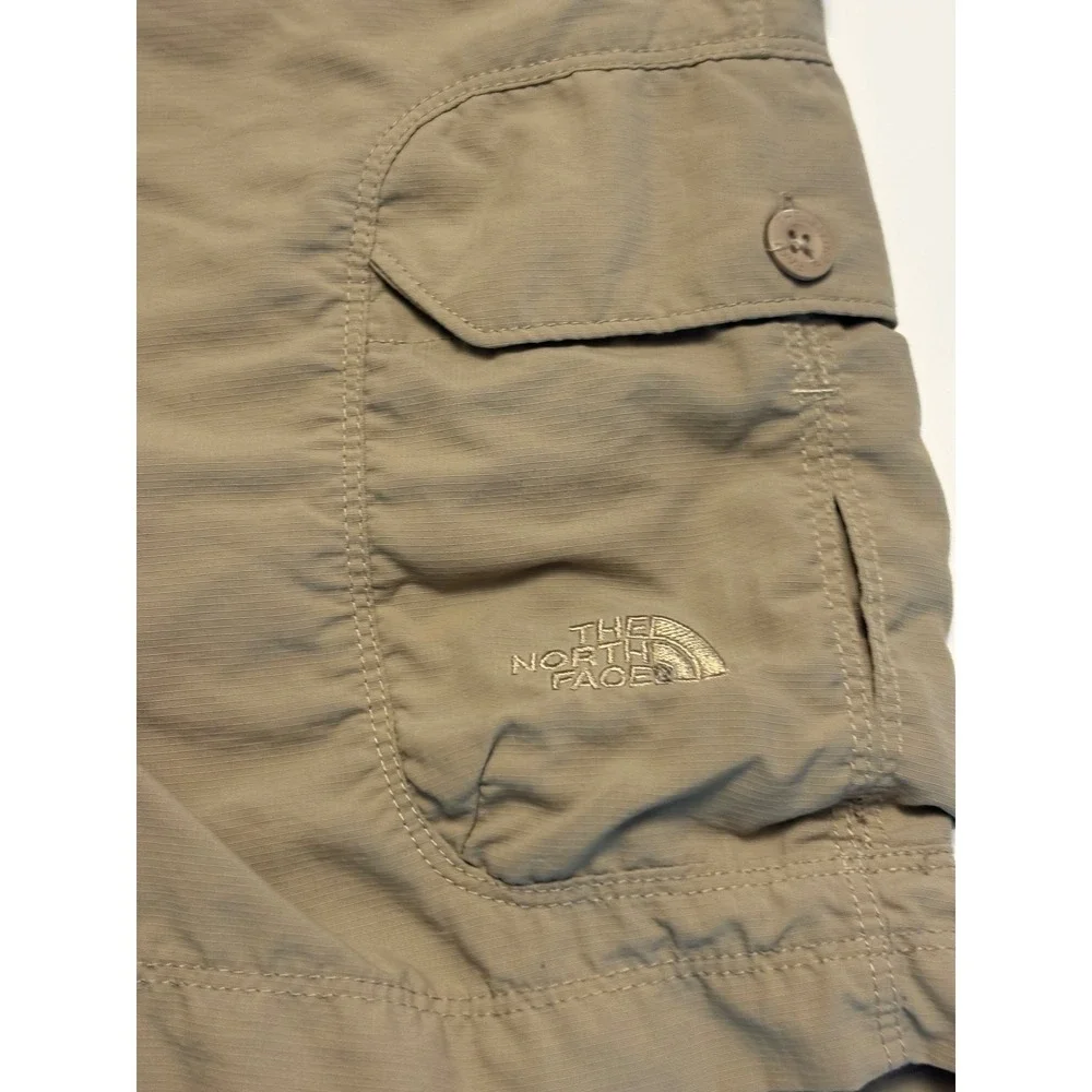 The North Face Cargo Shorts Mens Large Tan Ripstop Hiking Outdoor Utility